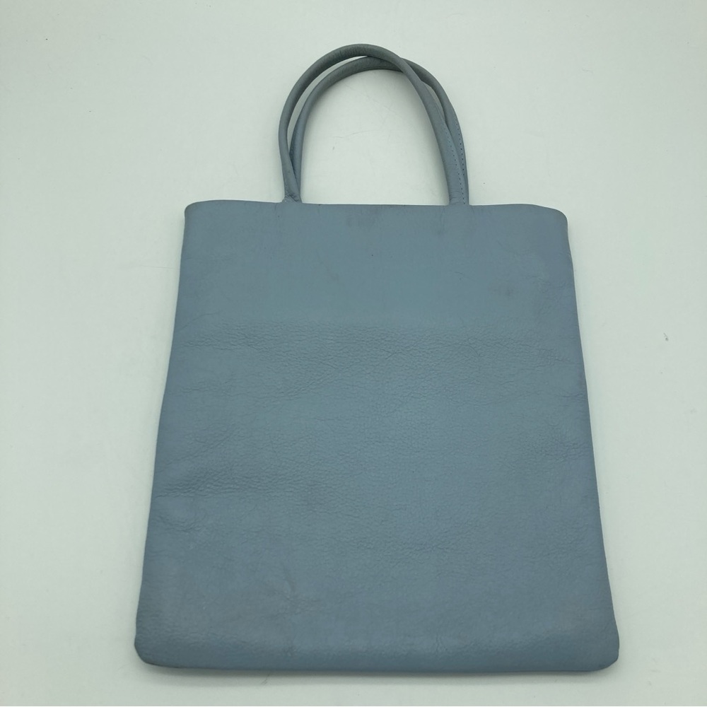 BAGGU Pebbled Leather Top Handle Tote